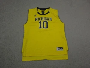 Michigan Wolverines Jersey Youth 18-20 Extra Large XL Yellow Basketball Adidas * - Picture 1 of 14