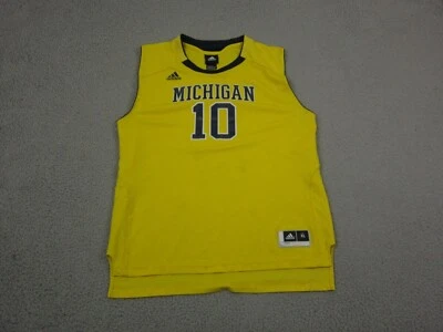Michigan Wolverines Jersey Youth 18-20 Extra Large XL Yellow Basketball Adidas * - Image 1 of 4