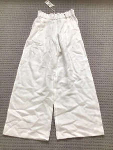 Made In Italy Linen Wide Leg Pants 42 Nwt - Picture 1 of 3
