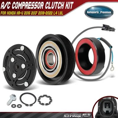 A/C AC Compressor Clutch Kit for Honda HR-V 2016 2017 2018-2022 L4 1.8L 6-Groove - Image 1 of 4