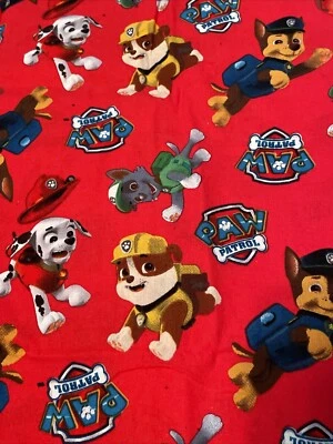 Paw Patrol Fabric BonEful Fabric FQ Cotton Quilt Red Dog Boy 32 Inches - Image 1 of 4