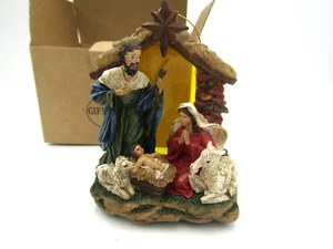 Heilige Familie Krippe hängend Ornament Musik - Bild 1 von 5