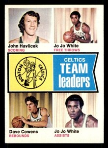 1974 Topps Basketball #82 Celtics Team Leaders NM/MT *d10
