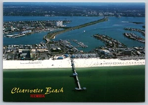 Postcard Florida Clearwater Beach Aerial View 22E - Picture 1 of 2