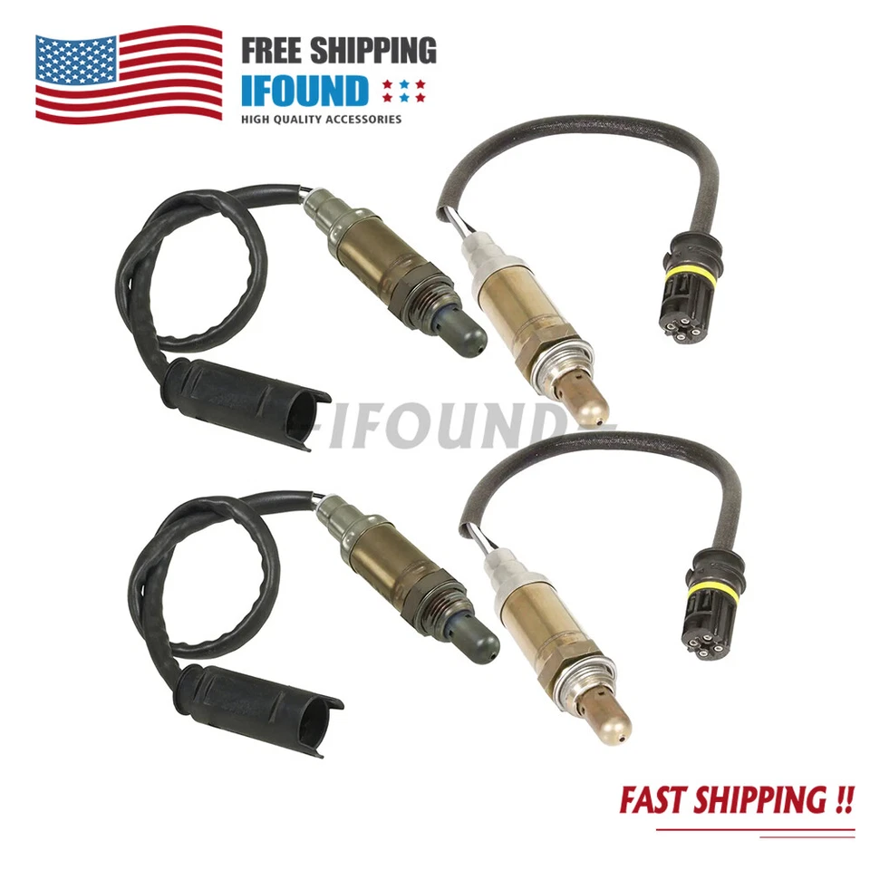 4Pcs Upstream + Downstream 02 O2 Oxygen Sensor For BMW 540i 740i 740iL 750iL M5 - Image 1 of 4