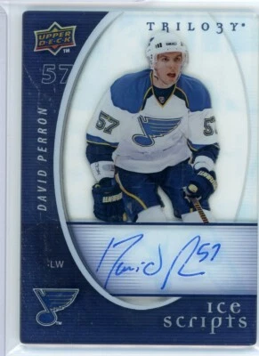 2008-09 Upper Deck Trilogy Ice Scripts #ISDP David Perron - Image 1 of 2