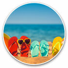 2 x Vinyl Stickers 7.5cm - Summer Flip Flops Beach Sun Cool Gift #3736