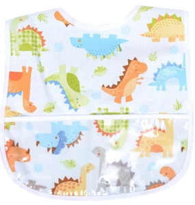 3 bavaglino MARTHAS dinosauro in cotone laminato nuovo con etichetta - Foto 1 di 1