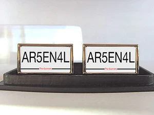 ARSENAL NUMBER PLATE STYLE MENS CUFFLINKS CUFF LINKS BADGE GIFT - Picture 1 of 1