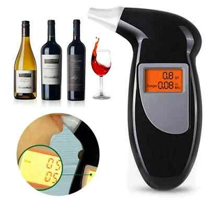 Digital LCD Police Breath Breathalyzer Test Alcohol Tester Analyzer Detector - Picture 1 of 8