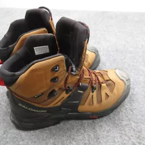 Salomon Boots Men 10 Quest GTX 4 Brown Black Gore Tex Leather Round Hiking Trail - Picture 1 of 19