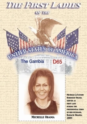 Gambia - Primeras Damas de Estados Unidos 2010 - Hoja de recuerdo Michelle Obama SC#3293 MNH Foto 1 de 1
