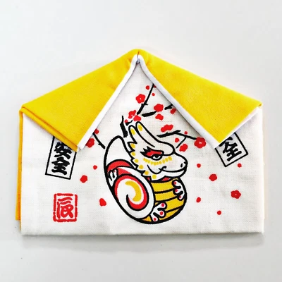 Pañuelo Talismán Familia Seguridad Tráfico Japón Patrón Dragón Zodiaco Japonés Foto 1 de 4