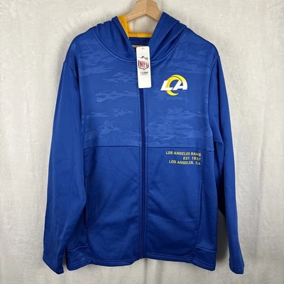 Los Angeles Rams NFL Equipo Ropa Cremallera Completa Pista Chaqueta Sudadera con Capucha Para Hombre Grande Nueva con Etiquetas Foto 1 de 4