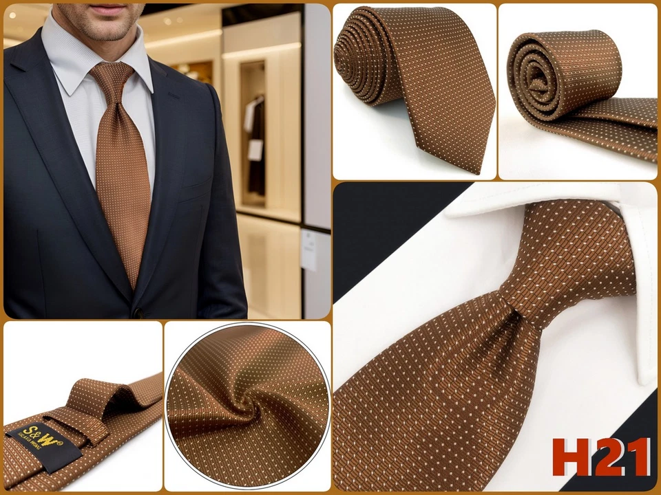 Corbata para hombre S&W SHLAX&WING extra larga cachemira rayas azules lisas Foto 1 de 1