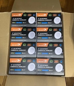 8 Pk, Run Bison 6” LED Retrofit Commercial Recessed Downlight Lighting Dimmable - Picture 1 of 10