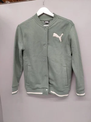 Chaqueta sudadera para mujer PUMA juvenil verde a presión talla L delantera Foto 1 de 4