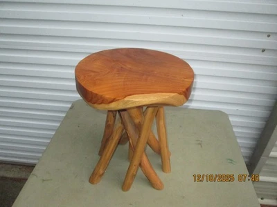 Organic Live Edge Side Table or Stool, Natural Wood FREE SHIPPING - Image 1 of 4
