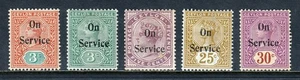 CEYLON — SCOTT O10/O16 — 1895 QV OFFIZIELLE AUSGABEN — MH — SCV 55 $ - Bild 1 von 2