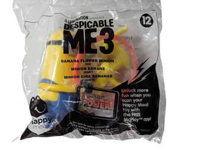 McDONALDS' Happy Meal DESPICABLE ME 3 MOVIE #12 BANANA FLIPPER MINION NIP 2017 - Image 1 of 3