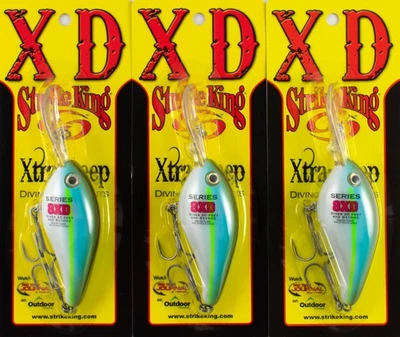 (LOTE DE 3) STRIKE KING PRO MODELO SERIE 8XD 1-1/4OZ HC8XD-688 SXY GRN SHAD B8343 Foto 1 de 3