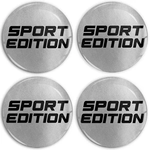 Silikon Aufkleber 3D für Nabendeckel Felgendeckel Silber Sport Edition A 67 - Bild 1 von 3