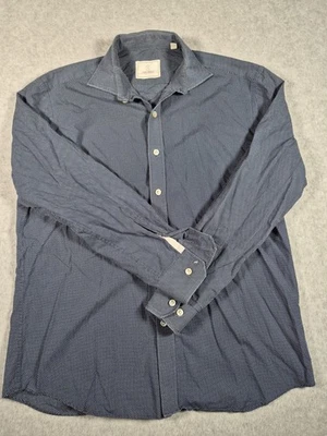 Todd Snyder Dress Shirt Mens 16 32/33 Blue Polka Dot Long Sleeve Button Up - Image 1 of 4