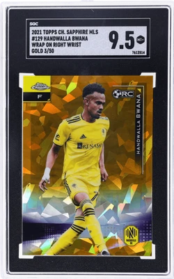 2021 Topps Chrome MLS Sapphire Handwalla Bwana /50 SGC 9.5 - Image 1 of 2