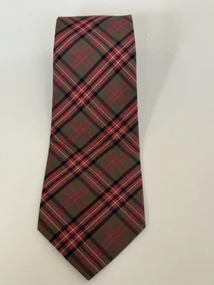 Corbata a cuadros Lands End 100 % seda Foto 1 de 3