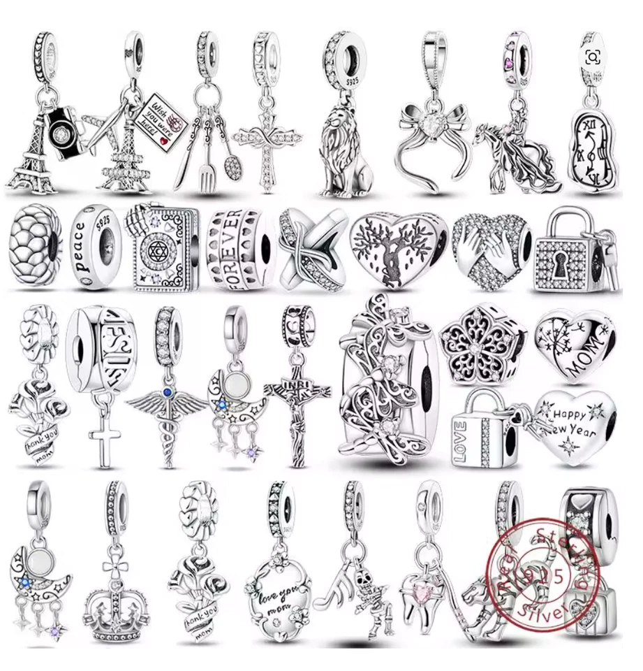 💝 Charms Anhänger Herz Liebe Familie Damen Geschenk Armband 925 Sterling Silber - Bild 1 von 1