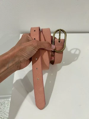 J. Cinturón Crew Italiano Cuero Rosa - Talla Grande - Clásico, Preppy, Lindo! Foto 1 de 3