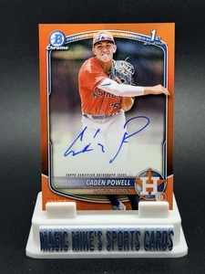Autografo rifrattore Caden Powell 2025 Bowman 1° cromo arancione /25 colori corrispondenti - Foto 1 di 3