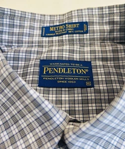 Pendleton Metro Shirt Mens XL Metro Wrinkle Resistant Button Down Plaid - Picture 1 of 5