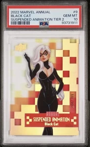 2022 Upper Deck Marvel Annual Suspended Animation Tier 2 BLACK CAT /399 PSA 10 - Picture 1 of 2