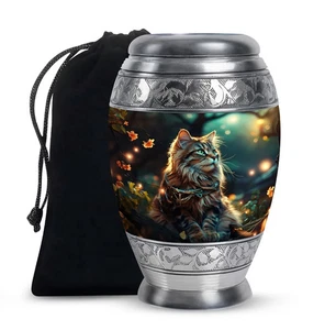 Cat Burial Adult Urn For Human Ashes Large Decorative Urn For Men - Picture 1 of 4