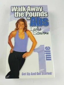 Leslie Sansone Walk Away the Pounds For Abs 1 Mile GET UP GET STARTED VHS TESTED - Picture 1 of 2