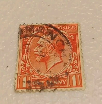 GB stamps, one penny red, king George v, used NH Foto 1 de 4