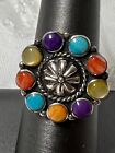 Santa Fe Style Turquoise Sterling Silver Ring Size 7 NWT $149.99