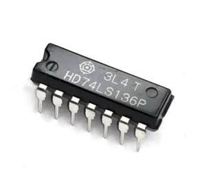 Hitachi HD74LS136P Quad 2-Input Exclusive-OR Gate with Open-Collector 74136 DIP - Imagen 1 de 2