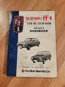 Original Subaru FF-1 Sedan Station Wagon Owner's Manual Handbook 1969 - Picture 1 of 6