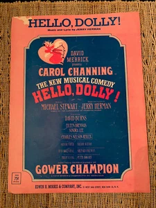 1963 Vintage HELLO DOLLY Music Book Sheet Music Carol Channing Edwin Morris & Co - Picture 1 of 4