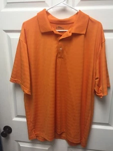 PGA TOUR Orange Golf Shirt 100% Polyester Xl Short Sleeve Polo - Picture 1 of 5