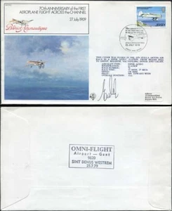 FF5a 70th Ann 1er vuelo de avión a través del canal firmado por Edward Wein - Imagen 1 de 1