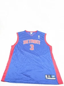 Detroit Pistons Ben Wallace Mens Jersey XL Blue Red Reebok NBA Basketball 3 - Picture 1 of 9