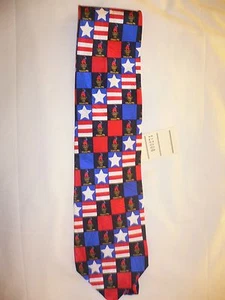 1996 Olympic Games Atlanta Collection Neck Tie with USA flag No3 VERY RARE/NICE! - Picture 1 of 3
