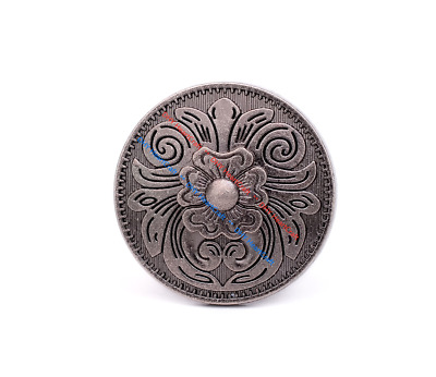10X Western Antiqued Plata Flor Grabada Leathercraft Correa Del Bolso Conchos De Silla De Montar • 11.44€
