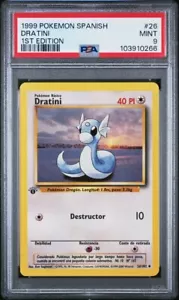 1999 POKEMON BASE SET SPANISH 1ST EDITION DRATINI #26 PSA 9 - Picture 1 of 2