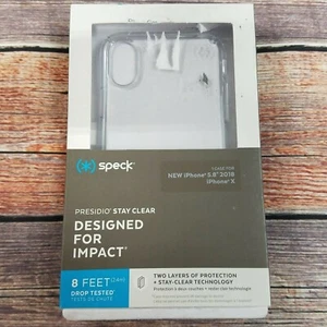 Speck Presidio Clear Case for iPhone X and XS 5.8" - Picture 1 of 3