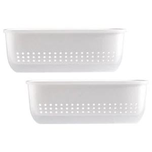 2 Pcs Storage Basket Multifunctional Strainer Fine Mesh Design Vegetable - Picture 1 of 12