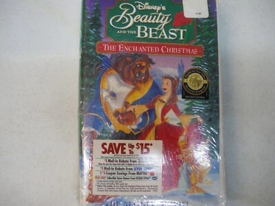 Disney's Beauty and the Beast the Enchanted Christmas NEW VHS - Image 1 of 3
